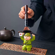 The central shopkeeper's creative color-changing tea pet ornaments Japanese people kneel down and surrender to tea play living room tea tray decorations Color-changing Japanese tea pet ornaments