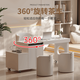 Yipin Tiancheng movable telescopic rotating tea cart light luxury kettle integrated balcony home small apartment slate tea table and chair combination mobile telescopic tea table