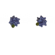 DL 1998 Fat Donglai quality tanzanite earrings, natural lavender color, rich green peridot, natural color matching, a pair of gold-plated earrings