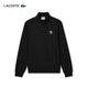 LACOSTE crocodile français hommes et femmes même style 25 automne et hiver nouvelle mode sweat-shirt à demi-zip | SH2735 031/noir M