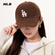 MLB Official Male and Female Couple Versatile Large Logo Fashion Casual Corduroy Baseball Cap 24 Autumn and Winter CPWC1 Los Angeles Dodgers/Brown One Size