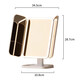 O.sir three-fold vanity mirror with light LED high-definition mirror multi-magnifying mirror bedroom folding vanity mirror three-color infinite fill-in light New Year's Day holiday gift for girlfriend Shell mirror three-fold pearl white with mobile phone holder