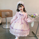 Pamino Girls Lolita Princess Dress Winter Clothes Children Lolita Birthday Dress Little Girl Skirt Pink 120