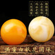 Zhouke quality natural old beeswax single bead with amber white nectar round beads single loose bead hand floating old beeswax 12MM/single 0 carat