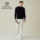 Raidy Boer Raidy Boer/Raidy Boer 100% sheep wool 2025 winter men's contrast color sweater cardigan 5052 black M /170/48