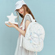 
vanwalk new Starry schoolbag girls ins junior high school students large-capacity backpack backpack travel bag backpack wish star white