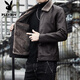 Playboy (PLAYBOY) Haining Haining Leather Men's Autumn and Winter Thickened Warm Jackets Young and Middle-aged Fur Collar Soft Leather Jackets Winter Men's Black Velvet Thickened L Recommended 115-130 Jin Jin equals 0.5 kg