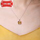 Heart ancient citrine necklace simple 10K gold set with 6.09 colored gemstone pendant with rich design and real diamonds