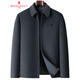 Montagut cashmere jacket for middle-aged men with lapel autumn and winter business casual loose jacket dad jacket woolen wool dark gray L 175/92A
