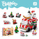 Lele Brothers Bausteine ​​versammelten Santa Claus Rentier Baumzug Puzzle Model Junge Mädchen Kinder Spielzeug Sechs-in-ein-Weihnachtszug 270 Partikel