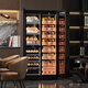 Baikelen Cigar Cabinet Mirror Glass Double Door Double Temperature Constant Temperature and Humidity Tobacco and Wine Cabinet Tea Beverage Cabinet Refrigerator Air-cooled Frost-free Household Commercial Large Capacity Embedded Spanish Cedar Wood 1.9 Meters丨Light Sensing Mirror Dual Temperature Zone丨Ice Bar + Cigar丨Thick Style