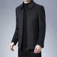 KBXNG Jimba official flagship woolen warm lapel jacket autumn and winter casual men's simple dad jacket autumn and winter black L 175