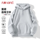 Vancl Eslite (VANCL) hooded sweatshirt for men spring and autumn new loose and versatile long-sleeved men's Chinese cotton half-zip hoodie burgundy XL
