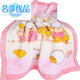 Famous high-quality children's Raschel blanket for kindergarten nap special winter double-layer thickened newborn baby plush blanket blue duck simple version 105*135 or so