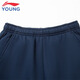 Li Ning (LI-NING) children's clothing, children's sports pants for boys and girls, plus velvet to keep warm and skin-friendly, cotton-feeling sweatpants 170YKLV367-1