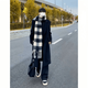 OEMG autumn and winter 2025 new woolen coat men's high-end mid-length woolen windbreaker cotton trendy brand jacket black XL recommended 110-130Jin Jin equals 0.5 kg