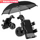Gu Jianmu Motorcycle Electric Vehicle Mobile Phone Holder Takeaway Rider Riding Stand Pedal Bicycle Navigation Stand with Upgraded Version with Umbrella + Handlebar Style Shockproof Silicone