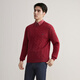 Youngor (YOUNGOR) wool sweater men's wool blended cable textured wool sweater soft, comfortable and rich to wear 2025 shopping mall same style red YYHW635285NYA M 100cm (recommended 125-145Jin Jin equals 0.5 kg)