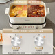 Midea electric hot pot Yuanyang pot hot pot special pot ultra-thin titanium ceramic quick boiling split type 0 fluorine 6.5L electric cooking pot electric heating pot multi-function pot HGS3322R1