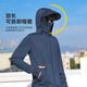 He Jiagong summer ice silk sun protection clothing for men 2025 new UV thin breathable sun protection clothing outdoor fishing jacket trendy dark gray L L90-120Jin Jin equals 0.5 kg