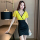 Jie Yintong Deep V Sexy Women's Nightclub Dress Slim и Slim Hip короткая юбка ночная сцена.