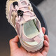 2025 Summer New Style Hollow Breathable Mesh Children's Sandals Girls Light Casual Shoes Upgraded Version Purple 12 Size 34 Inner Length 21.7CM