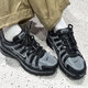 Nike (Nike) Chaussures masculines 2025 Printemps et automne Nouveau P-6000 Chaussures de sport chaussures papa rétro chaussures de course de chaussures IF6199-003 Black Grey 42