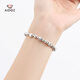 Aido Diamond pt950 platinum small Rubik's cube transfer bead bracelet for women platinum laser watermelon bead elastic rope bracelet, net gold weight 18.32 grams, about 6mm thick
