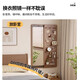 Chuxitang solid wood contact lens push-pull and close the hidden full-body mirror wall can cover the wall-mounted hole board fitting mirror [package installation] walnut color width 40X height 150cm