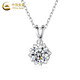 China Gold (CHINA GOLD) pt950 platinum necklace for women, platinum star snowflake pendant, clavicle chain, Valentine's Day birthday gift for girlfriend, platinum snowflake pendant - about 1.2g, free sterling silver chain