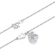 Mengjinyuan Platinum Necklace PT950 Crushed Ice Chain Birthday Gift for Wife
