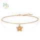 Chow Sang Sang 18K red gold Yong series five-pointed star bracelet for women 91600B 17 cm