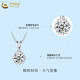 China Gold (CHINA GOLD) pt950 platinum necklace for women, platinum star snowflake pendant, clavicle chain, Valentine's Day birthday gift for girlfriend, platinum snowflake pendant - about 1.2g, free sterling silver chain