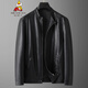 Scarecrow 8XL Extra Large Size Leather Jacket Men's Spring and Autumn Fatty Plus Size Loose Casual Men's Leather Jacket Black 5XL 220-240Jin Jin is equal to about 0.5 kg