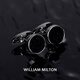 WILLIAM MILTON Eternal Love Starry Sky Stone Cufflinks Men's Light Luxury Birthday Gift High-end Cuffnail Gift Box Silver Starry Sky