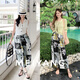 
MeiYANG (MEIYANG) Flower Market Skirt Plant Aesthetics Laiser Print Medium-Long Blossom Skirt Black Print XL