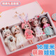 Shantou Lincun Internet celebrity 17cm doll gift box set princess simulation toy girl birthday gift 5 pieces - wedding princess as shown in the gift box
