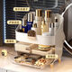 Vipero Cosmetic Storage Box 2025 New Cosmetic Storage Box Dustproof Transparent Dressing Table Desktop Large Capacity Skin Care Cosmetic Storage Box-Platinum