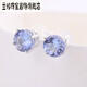 Lanlian 1.8 carat tanzanite earrings for women 14K gold colored gemstone couple earrings 6mm classic earrings gift