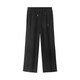 Camel (Camel) Pantalones de mujer de algodón de algodón de algodón recto de otoño de cintura alta C25carlg018 Phantom Black L