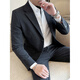 Septwolves Jacket Expert Two-Button Suit Men's Suit Business Casual Formal Groom Wedding Dress Slim Suit Three-piece Royal Blue Single-piece Suit L (105-120Jin Jin equals 0.5 kg)