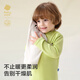 Babycare Camellia children's thickened boys' casual outer wear girls' round neck warm long-sleeved baby T-shirt light wood color 100
