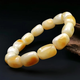Hu Pai, one thing, one picture, one certificate, beeswax bracelets for men and women, Russian material, white flowers, pretty color, natural unbaked color, 16.2g, 9*13.5mm