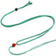 Thin rope pendant lanyard jade rope hand-woven jade necklace rope halter neck pendant rope adjustable jewelry lanyard black + top beads