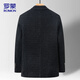 Romon Suit Men's Autumn Business Slim Suit Slim Professe Formal Wedding Vests Vestido de ropa Blue oscuro XL