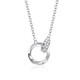 Möbius Ring Platinum Necklace for Men and Women PT950 Platinum Plain Chain Clavicle Chain Mid-Autumn Festival Gift for Boyfriend and Girlfriend Platinum Möbius Necklace for Women + Certificate