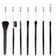 7-piece makeup brush set, high-end makeup, blush brush set, eye shadow brush, lip brush, beauty tool, all-black seven-piece brush 1, all-black seven-piece brush