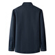 Li Meng winter men's warm shirt plus velvet thickened long-sleeved plaid shirt middle-aged dad wear 331 navy strip 2XL