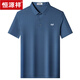 Hengyuanxiang middle-aged and elderly ice silk short-sleeved T-shirt, middle-aged father summer casual loose POLO half-sleeved shirt 9859 light blue L 170