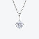 Meluxe Mina Star Pt950 platinum diamond necklace four-claw diamond pendant for women New Year gift for girlfriend 33 points-H color